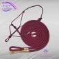 Preview: Knotenhalfter Set - 4/Knotenhalfter und 4,20 m Lead-Rope, Fb. Aubergine